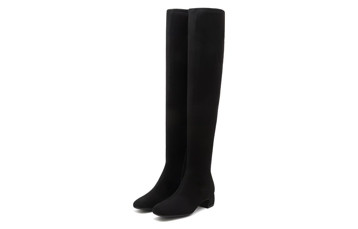 (W) Staccato Canvas High-Top Boots 4cm 'Black' 'Cool Sar Round Toe Slimming' 圖 4