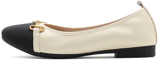 (Women) Staccato Casual Round-Toe Flats 'Beige Color-Block' S8FC8037DD3CQ1 (Women) Staccato Casual Round-Toe Flats 'Beige Color-Block' S8FC8037DD3CQ1
