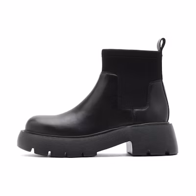 (W) Staccato Chelsea 'Black Elastic Thick Sole'