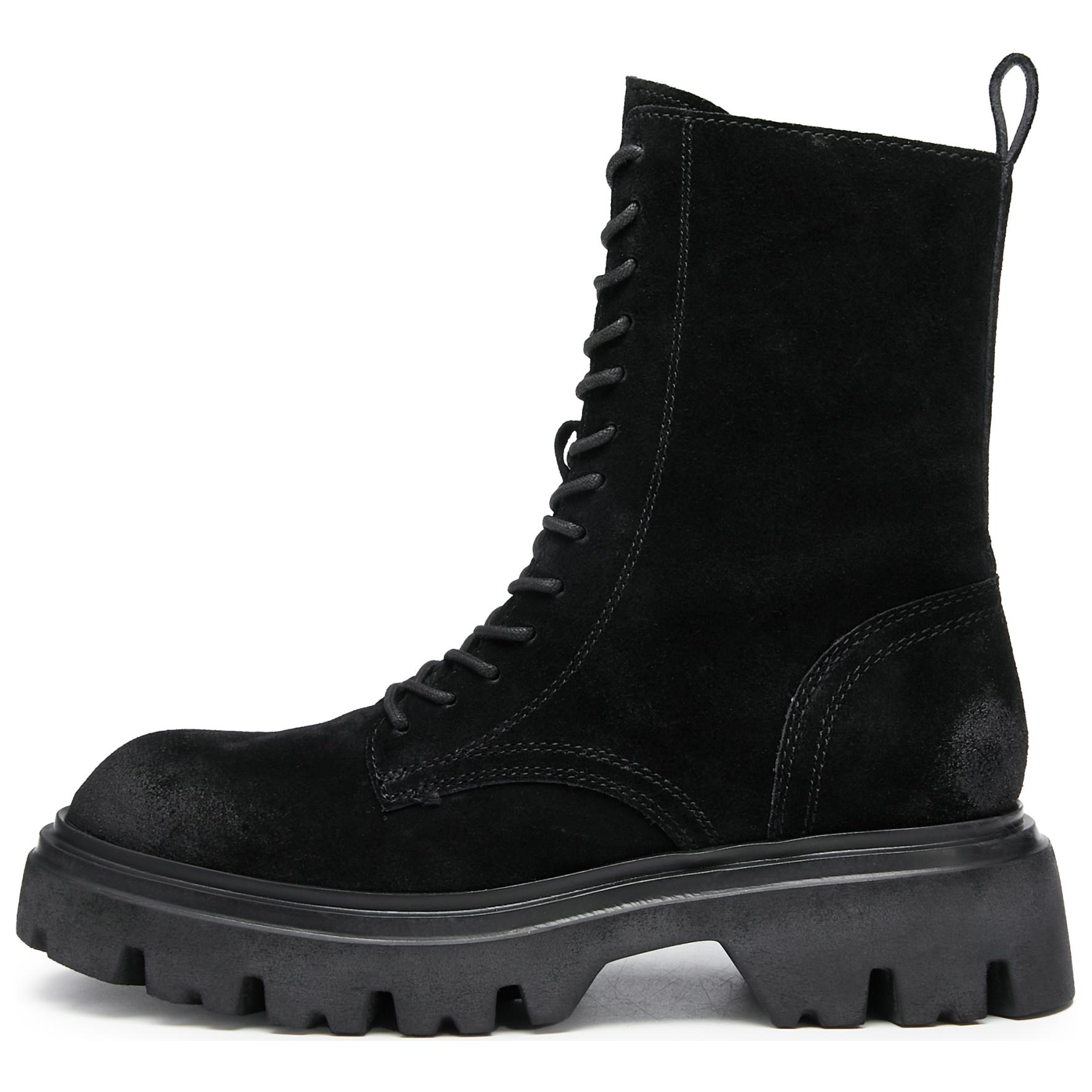 (Women) Staccato Chunky Heel Platform Martin Boots 4.5cm - Stylish & Versatile EZP01DZ4