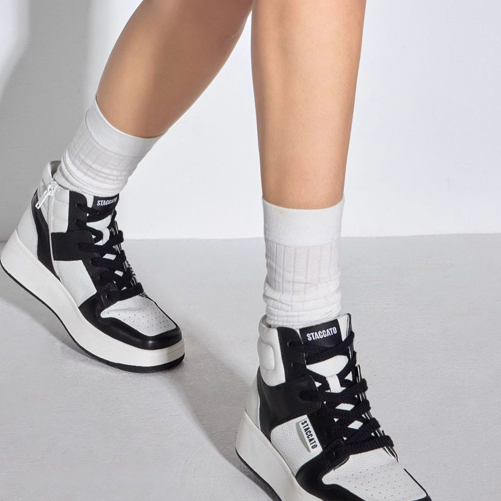 (W) Staccato Chunky High-Top Sneaker 'Thick Sole Leather' 圖 5