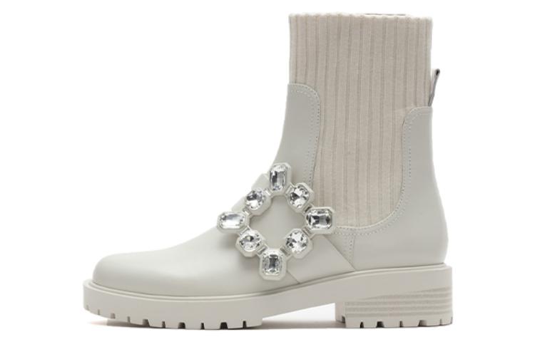 (W) Staccato Elastic Ankle Boots 'Rhinestone Commuter'