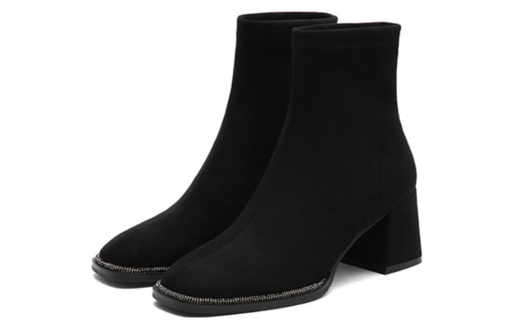 (W) Staccato Elastic High Heel Ankle Boot 'Fairy Style Square Toe Black' 圖 3