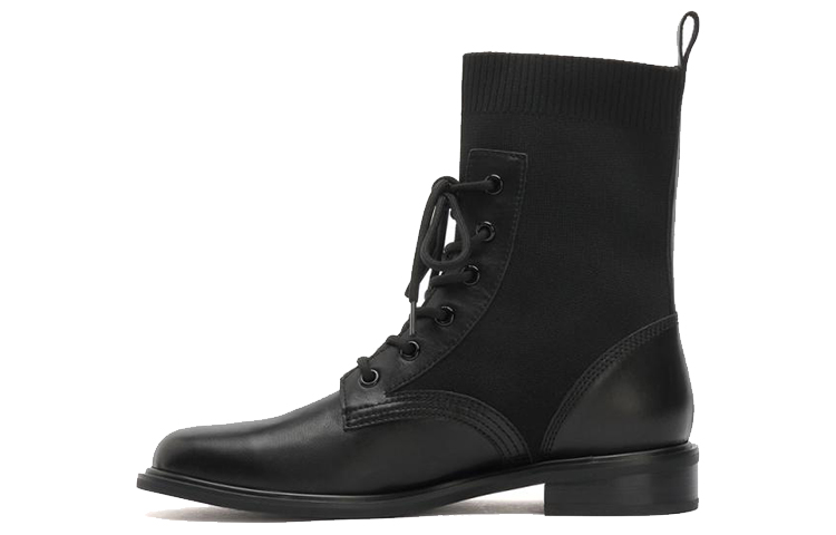 (Women) Staccato Elastic Marten Boots 'British Style Slim Black' SZPEAJ04DU1DZ0