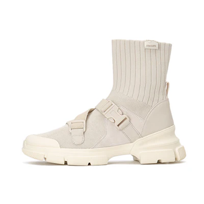 (W) Staccato Elastic Platform Ankle Boot 'Beige'
