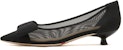 (W) Staccato Fabric Black 'Fairy Bow Pointed Toe Kitten Heel' Tumit Rendah. 9ER58AQ3