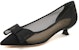 (W) Staccato Fabric Black 'Fairy Bow Pointed Toe Kitten Heel' Tumit Rendah. 9ER58AQ3
