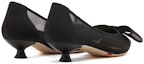 Lookbook (W) Staccato Fabric Black 'Fairy Bow Pointed Toe Kitten Heel' Tumit Rendah. 9ER58AQ3