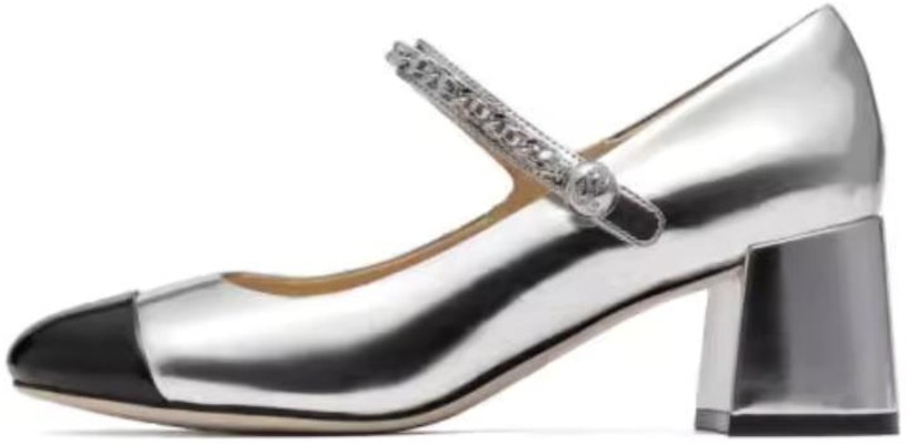 思加图staccato 織物 法式復古 粗跟 高跟鞋 6cm 女款 3