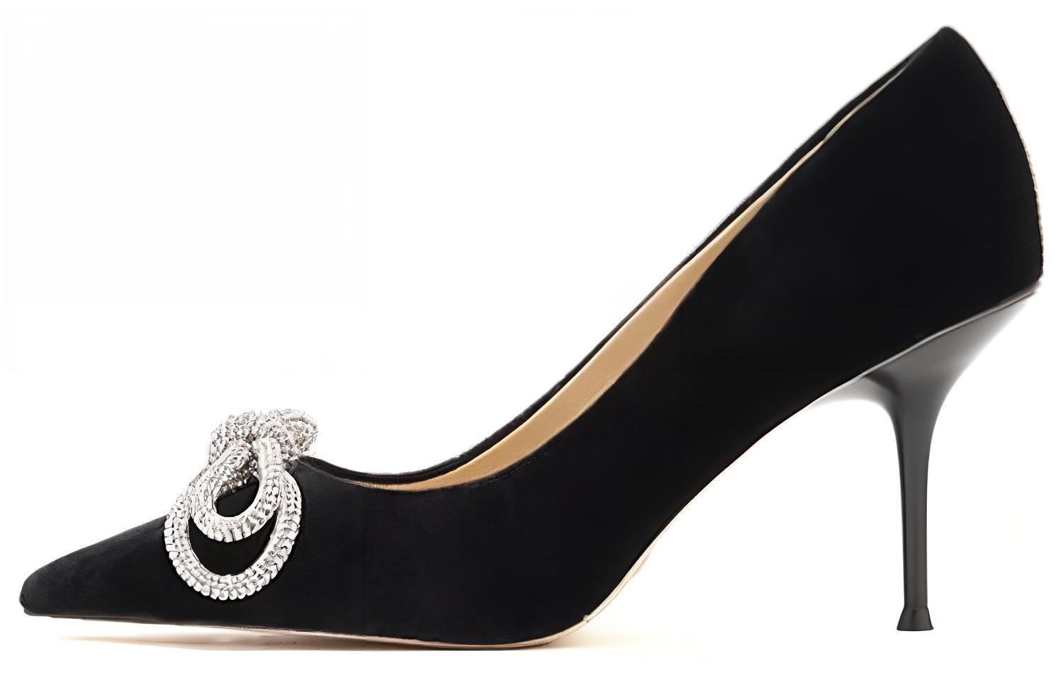 (W) Staccato Fabric High Heels 'Fairy Bow'