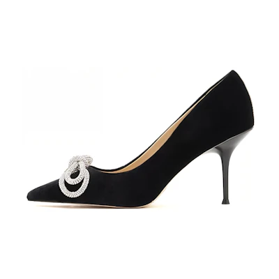 (W) Staccato Fabric High Heels 'Fairy Bow'
