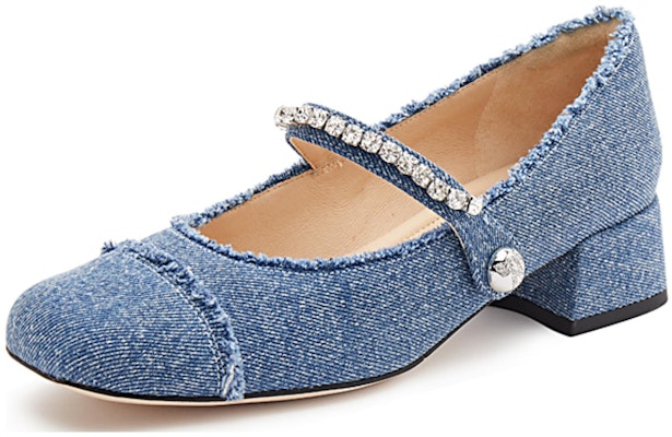 (Women) Staccato Fabric Square Toe Slip-On Chunky High Heels 'Denim Blue' EGI10CQ3 Order (Women) Staccato Fabric Square Toe Slip-On Chunky High Heels 'Denim Blue' EGI10CQ3