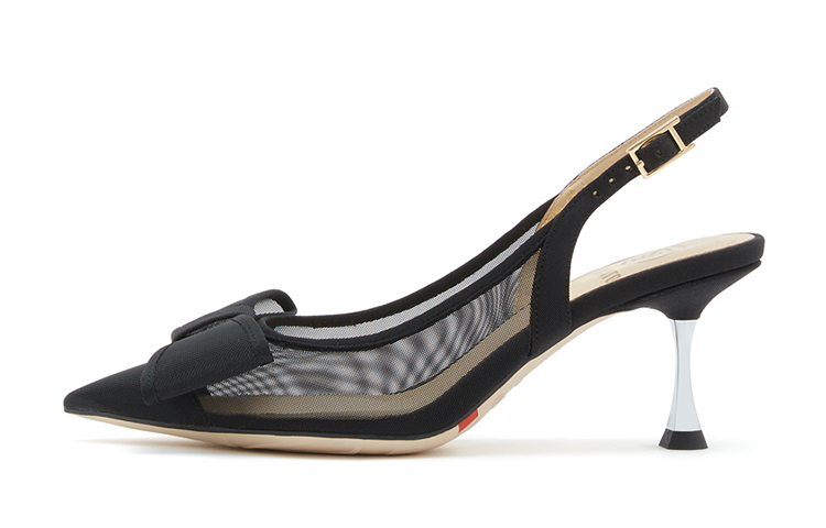 (Women) Staccato Fabric Stiletto High Heels 7cm 'Black' 'Bow Tie Pointed-Toe' ED339AH3