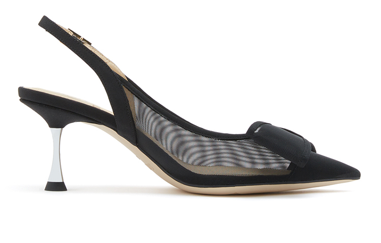 Order 思加图Staccato 纺织品 蝴蝶結尖頭 細跟 高跟鞋 7公分 女款 黑色