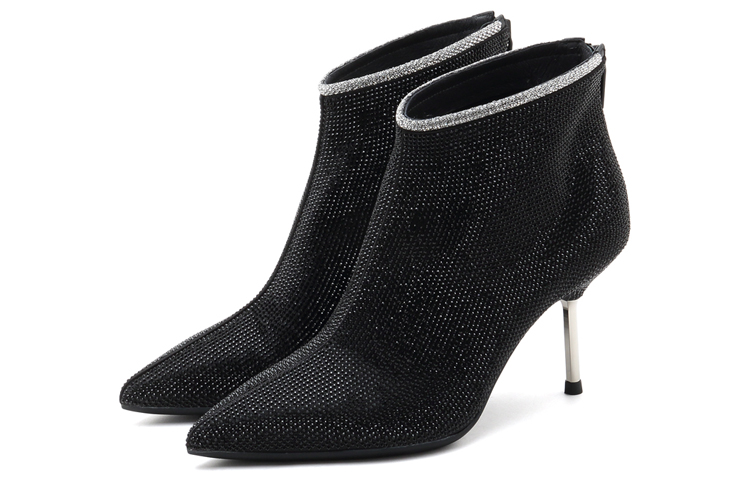 (W) Staccato Fairy Style Stiletto Ankle Boots 'Black Wraparound Straps' 圖 3