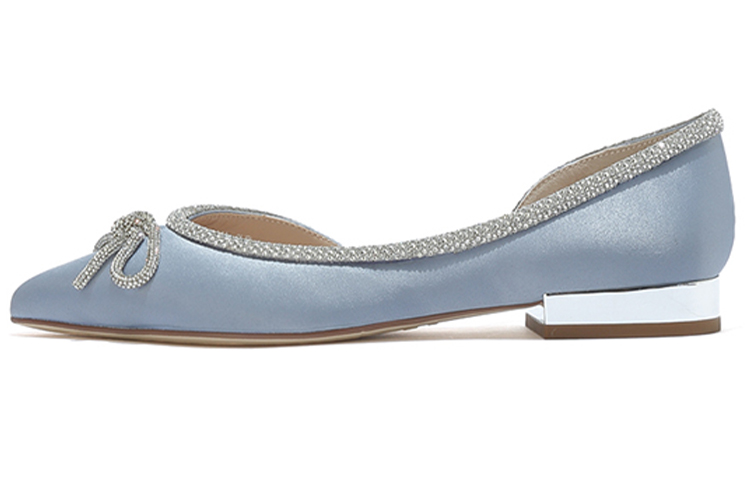 (Women) Staccato Flat 'Satin Blue with Bow' SZP9W951DM1AK1