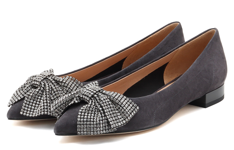 (W) Staccato Flat Bow Pointed Toe 'Dark Gray' 圖 3