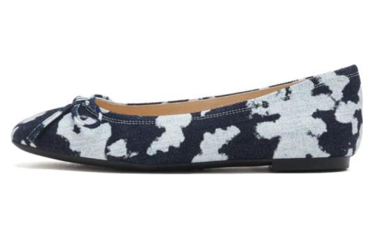 (Women) Staccato Flat Casual 'Ink Splash Blue with Sweet Bow' 9UR42AQ3