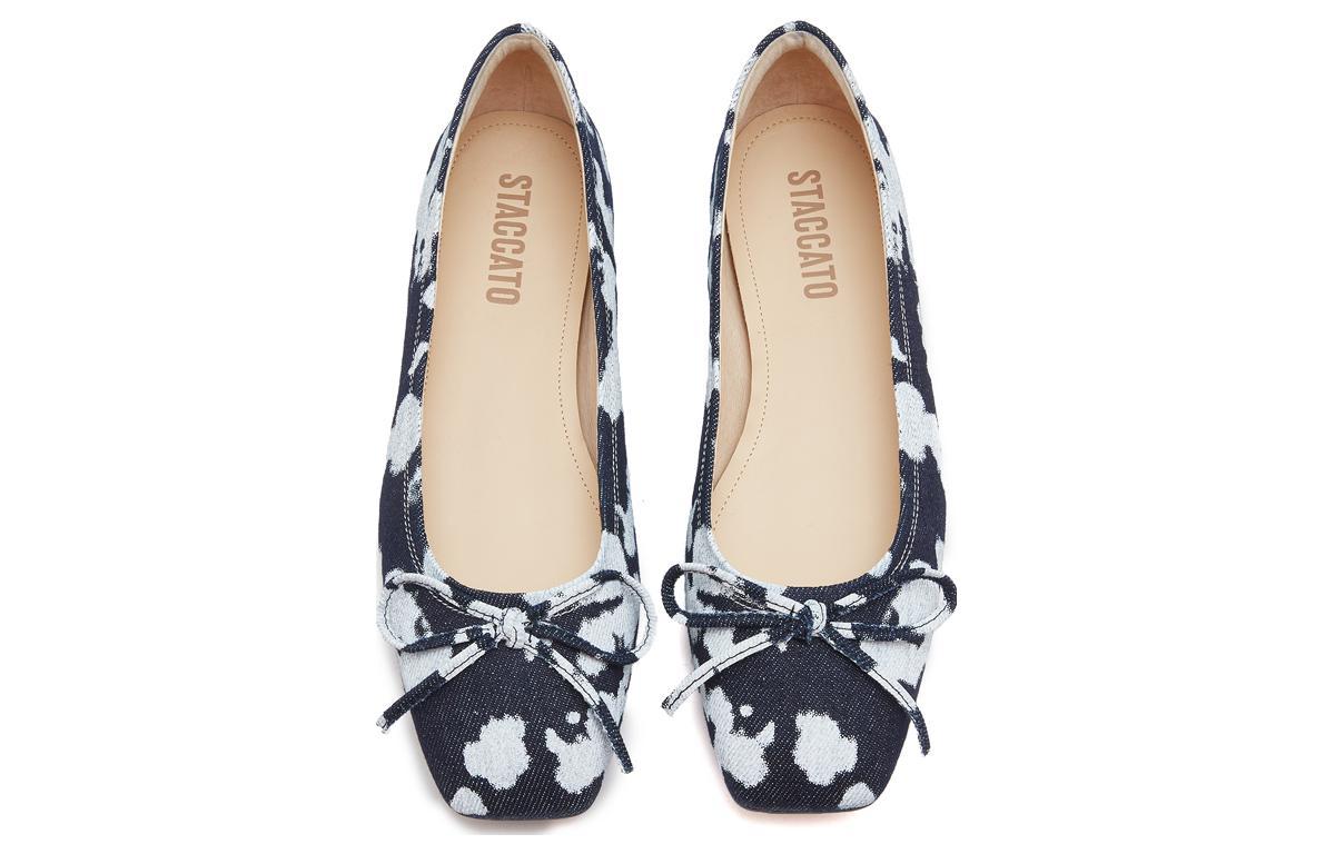 (W) Staccato Flat Casual 'Ink Splash Blue with Sweet Bow' 圖 4