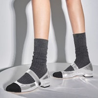 (W) (女性用) スタッカート フレンチカラーブロック フラットレザーシューズ EQH03CQ3 EQH03CQ3 Details for (W) (女性用) スタッカート フレンチカラーブロック フラットレザーシューズ EQH03CQ3 EQH03CQ3