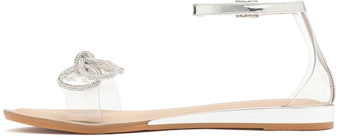 (Women) Staccato Flat Sandal 'White Silver' SZP9JI39DB1BY1 (Women) Staccato Flat Sandal 'White Silver' SZP9JI39DB1BY1