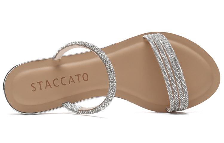 Shop (Women) Staccato Flat Sandals 'Silver' SZP9JI40DB1BT1