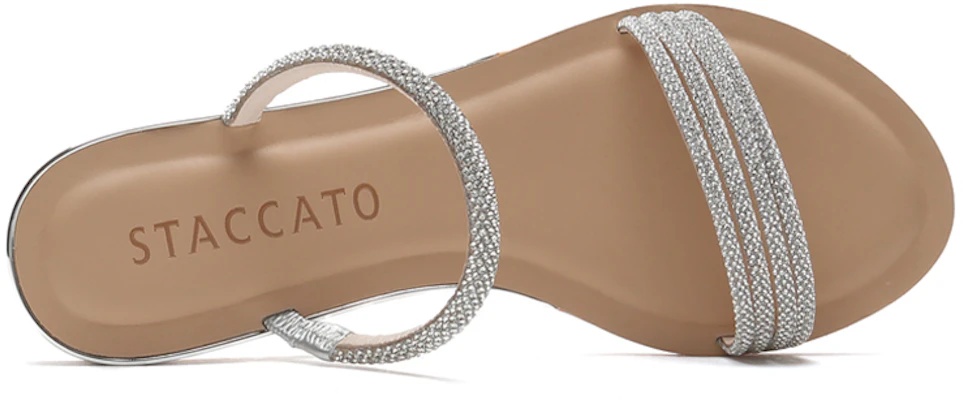 (Women) Staccato Flat Sandals 'Silver' SZP9JI40DB1BT1 Shop (Women) Staccato Flat Sandals 'Silver' SZP9JI40DB1BT1