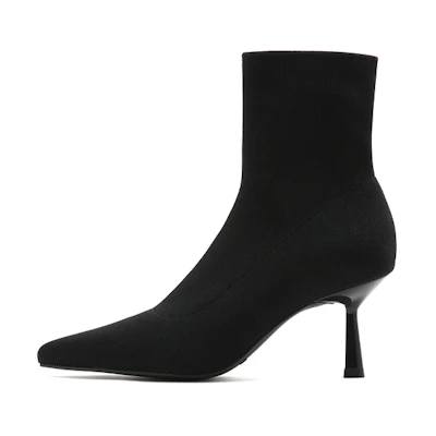 (W) Staccato High-Heel Ankle Sock Boot 'Black'
