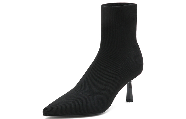 Lookbook (W) スタッカート ハイヒールアンクルブーツ (黒) H1980DD2