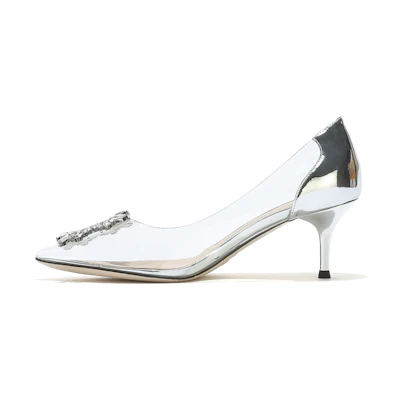 (W) Staccato High Heel Pumps 'Silver Commuter'