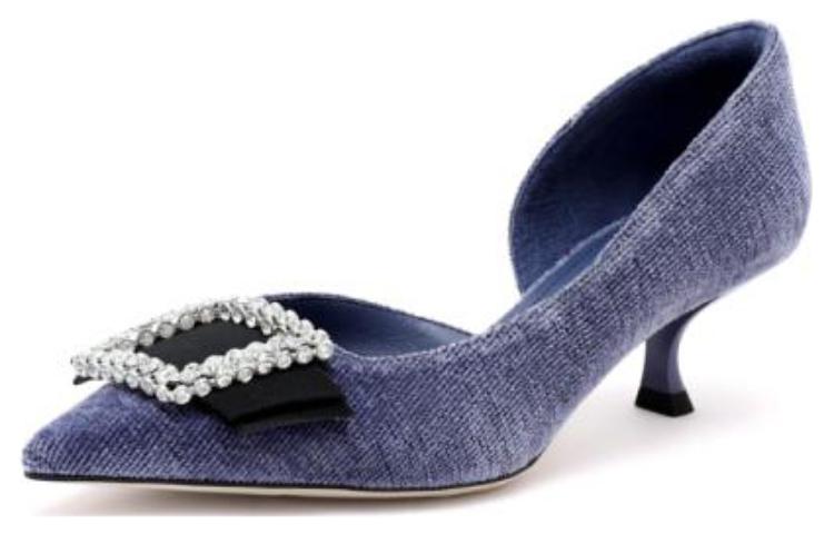 Order (W) Staccato Tumit Tinggi 'Kelip Bunga Laut Berlian Safir Mewah' EDK53CQ3