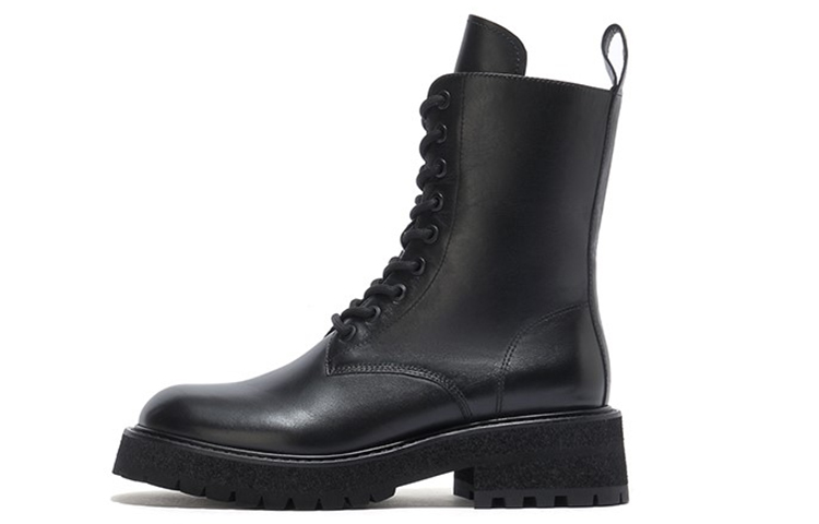 (Women) Staccato Lace-Up British Style Chunky Heel Martens Boots 'Black' SE6D9177DU1DZ0