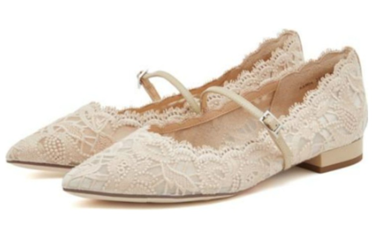 (W) Staccato Lace Mary Jane Pointed Flats 'French Elegance' 圖 3
