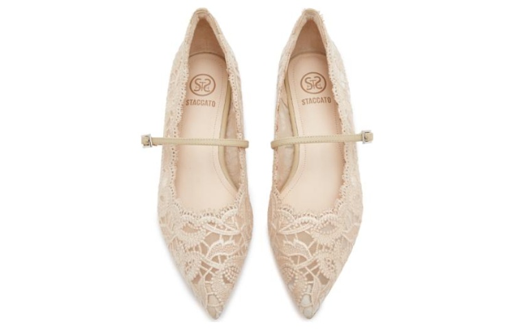 (W) Staccato Lace Mary Jane Pointed Flats 'French Elegance' 圖 5