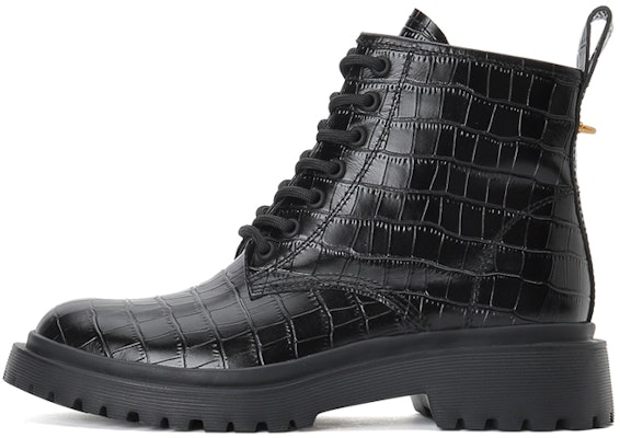 (Women) Staccato Leather 'Black Velvet-Lined Chunky Martin Boots' 9VL04DD1 Buy (Women) Staccato Leather 'Black Velvet-Lined Chunky Martin Boots' 9VL04DD1