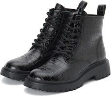 (W) Staccato皮革"黑色绒面厚底马丁靴" 9VL04DD1 Lookbook (W) Staccato皮革"黑色绒面厚底马丁靴" 9VL04DD1