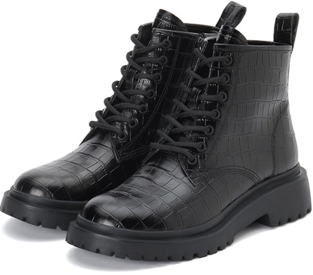 (Women) Staccato Leather 'Black Velvet-Lined Chunky Martin Boots' 9VL04DD1 Lookbook (Women) Staccato Leather 'Black Velvet-Lined Chunky Martin Boots' 9VL04DD1