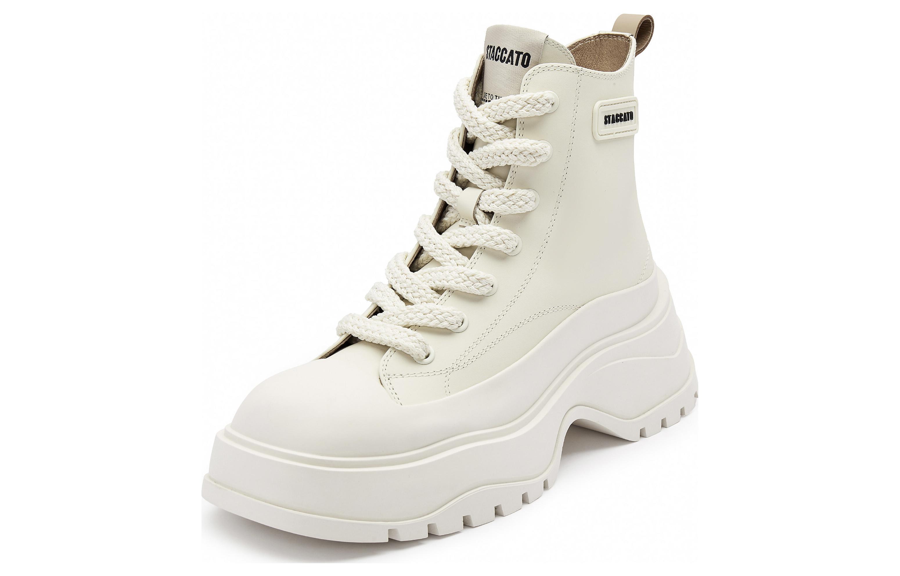 Order 思加图staccato 頭層牛皮 時尚休閒 短筒 馬丁靴 7.5cm 女款