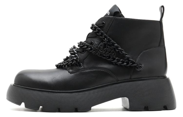 (Women) Staccato Leather Ankle Boot 'Outdoor Casual Black' EBV09CD1