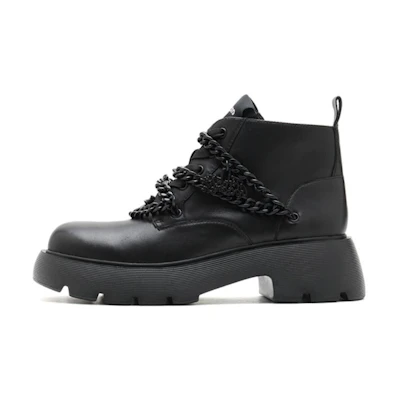 (W) Staccato Leather Ankle Boot 'Outdoor Casual Black'