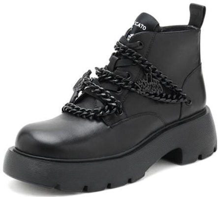 (W) 思加图户外休闲黑色皮革短靴 EBV09CD1 Order (W) 思加图户外休闲黑色皮革短靴 EBV09CD1