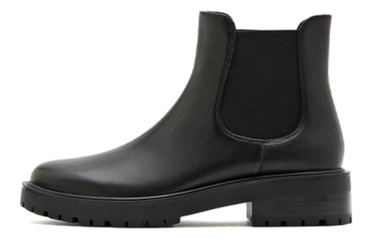(Women) Staccato Leather Black 'British Round Toe Chelsea Boot' EFO03DD2