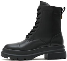 (Women) Staccato Leather Black 'British Style Short Martin Boots' EF309DZ2 (Women) Staccato Leather Black 'British Style Short Martin Boots' EF309DZ2