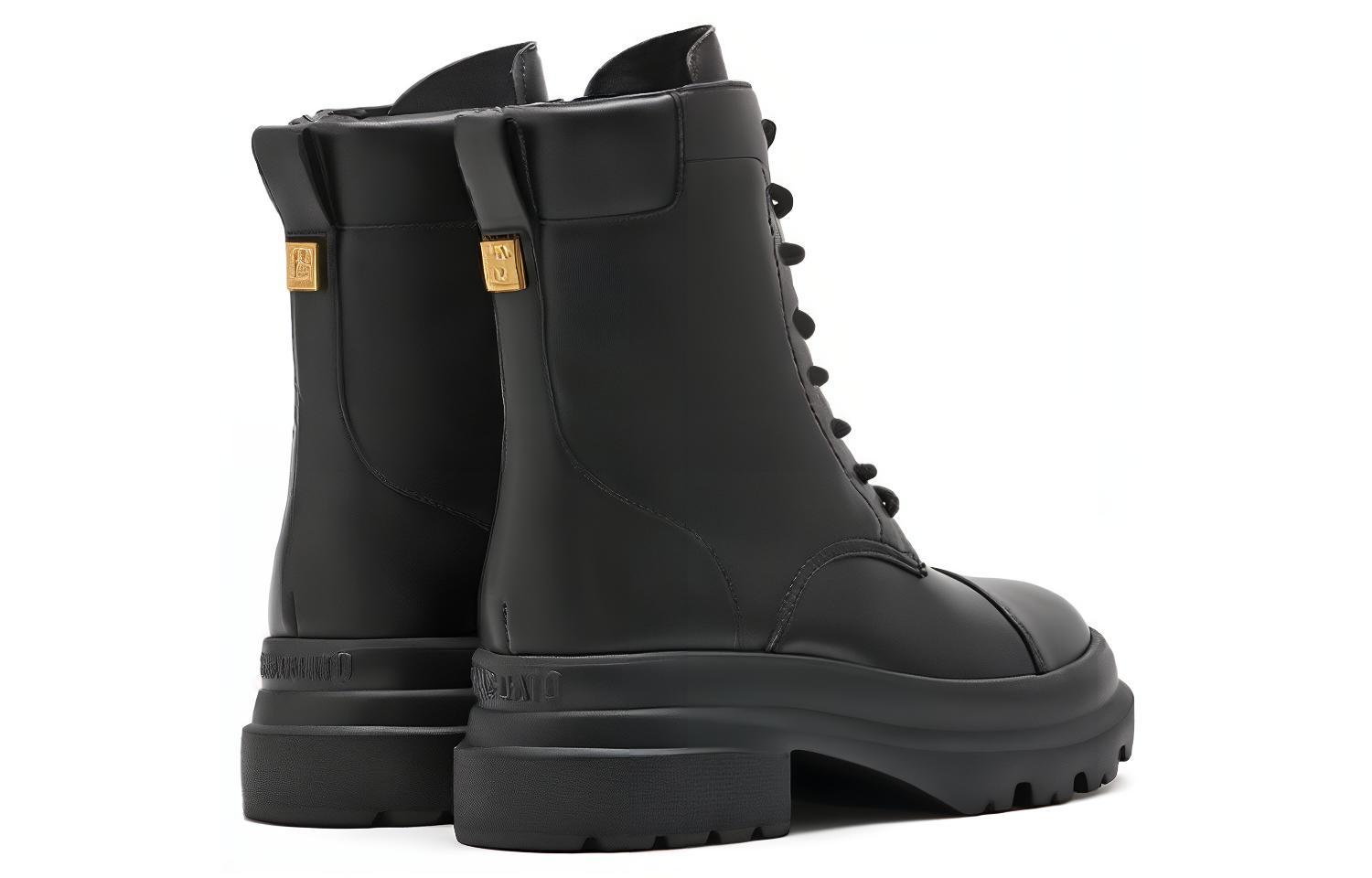 Shop (W) Staccato Sepatu Kulit Hitam 'Martin Pendek Gaya Inggris' EF309DZ2