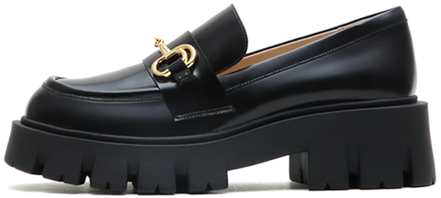 (Women) Staccato Leather Black Platform Loafers - Classic Round Toe Casual Style. A5318AA2 Black Color Buy (Women) Staccato Leather Black Platform Loafers - Classic Round Toe Casual Style. A5318AA2 Black Color