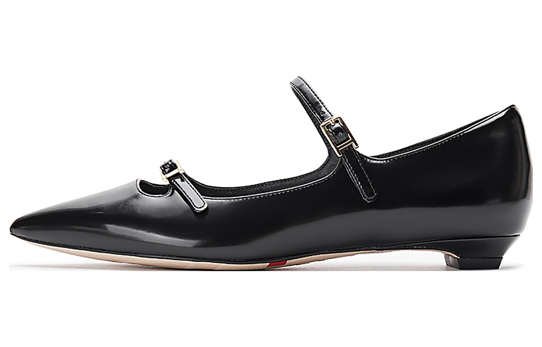 (W) Staccato Leather Casual Flats 'French Versatile Pointed Toe'