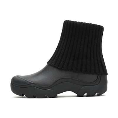 (W) Staccato Leather Casual Round Toe Thick Sole Ankle Boot 'Black'