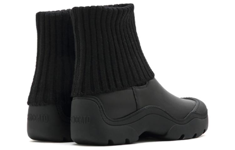 (W) Staccato Leather Casual Round Toe Thick Sole Ankle Boot 'Black' 圖 3