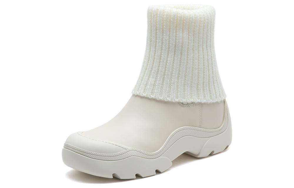 (W) Staccato Leather Casual Round Toe Thick Sole Ankle Boot 'Black' 圖 5