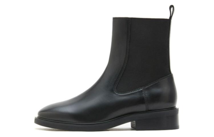 (W) Staccato Leather Chelsea Boot 'Fashion Solid Color Commuter Block Heel'